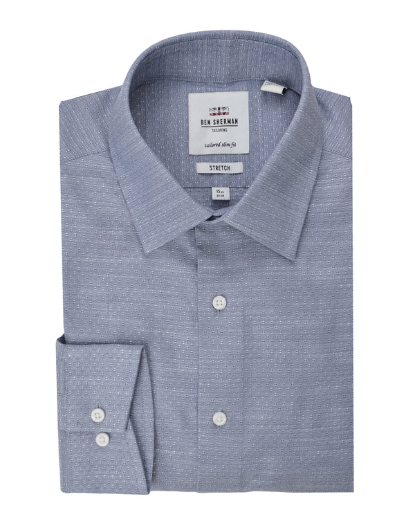 Stretch Tailored Slim Fit Dress Shirt ...